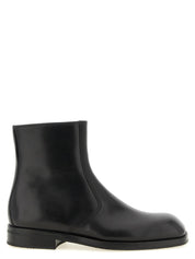 Lemaire Black Lamb Leather Ankle Boots