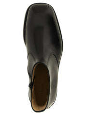 Lemaire Black Lamb Leather Ankle Boots