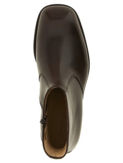 Lemaire Brown Lamb Leather Ankle Boots