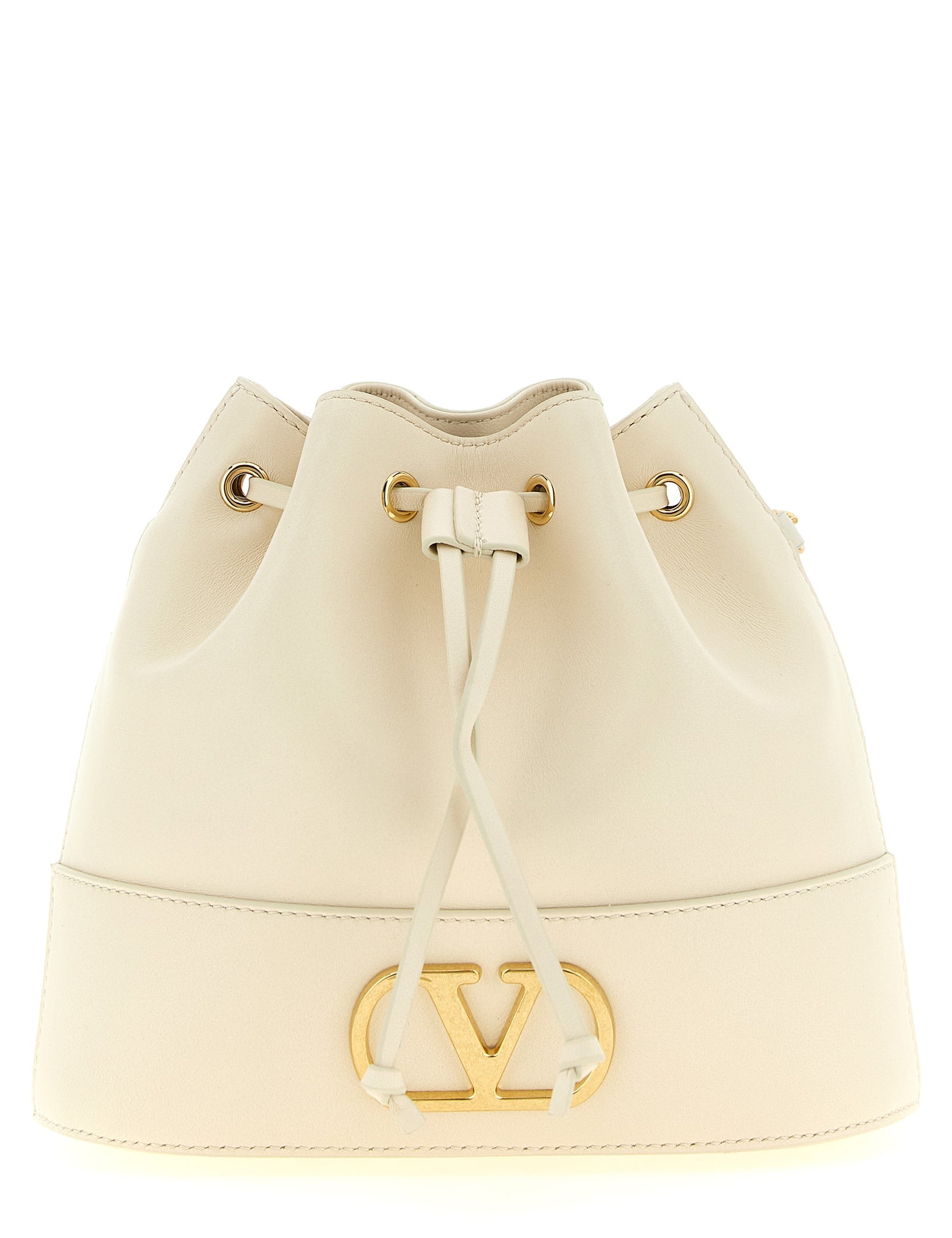 Valentino Garavani White Lamb Leather Crossbody Bag