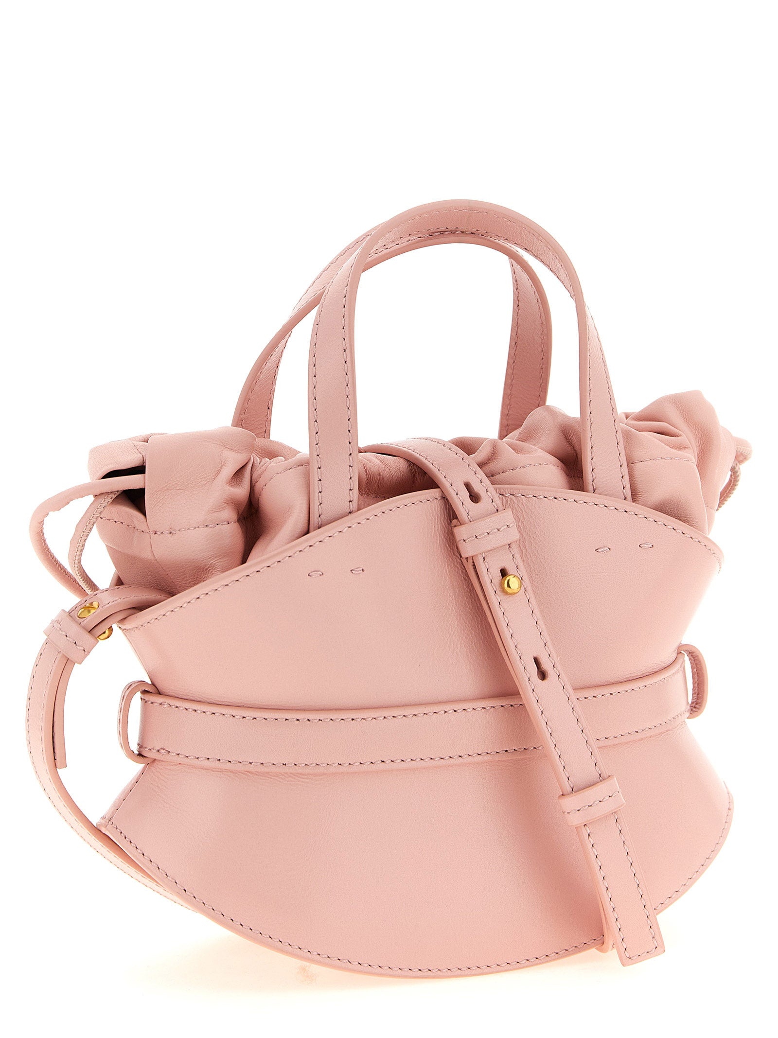 Balmain Pink Calfskin Mini Handbag