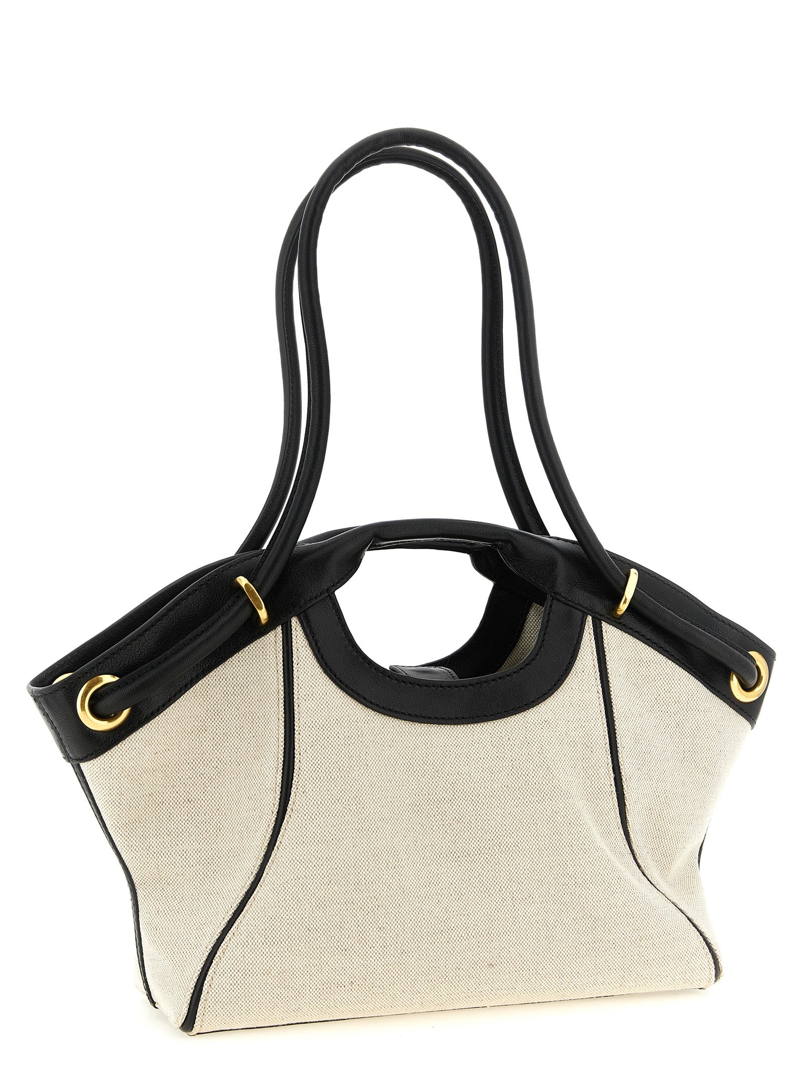 Balmain White/Black Cotton Tote Bag