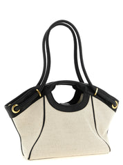 Balmain White/Black Cotton Tote Bag