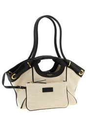 Balmain White/Black Cotton Tote Bag