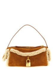 Balmain Brown Calfskin Shoulder Bag