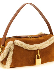 Balmain Brown Calfskin Shoulder Bag