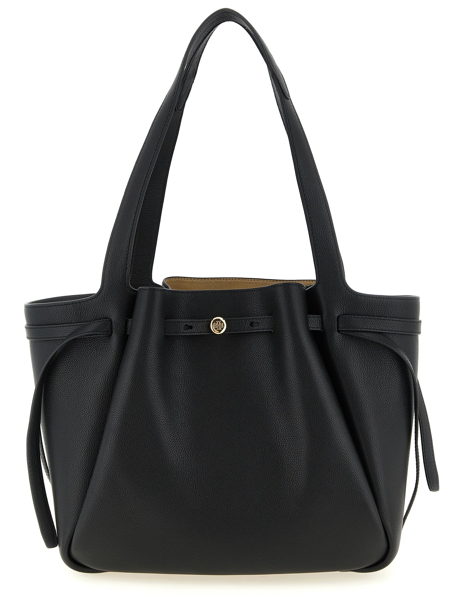 Tory Burch Black Leather Tote Bag