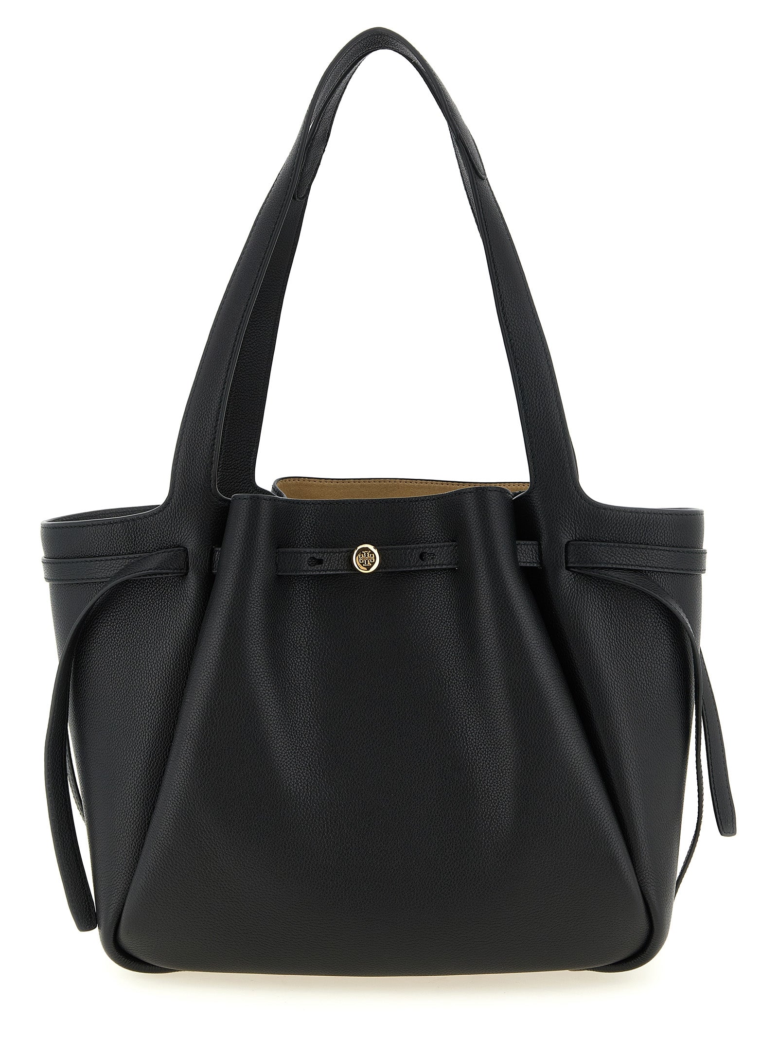 Tory Burch Black Leather Tote Bag