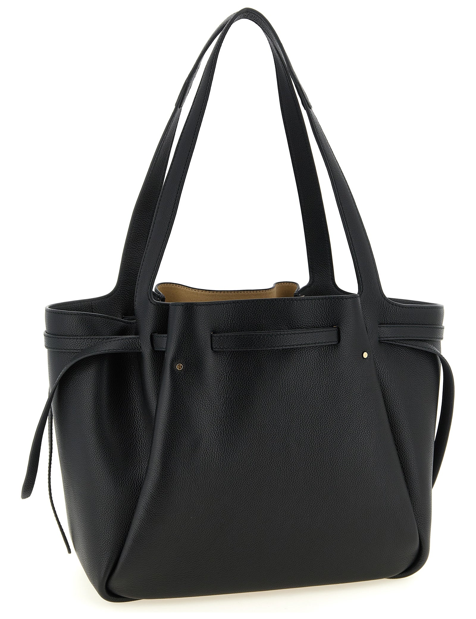Tory Burch Black Leather Tote Bag
