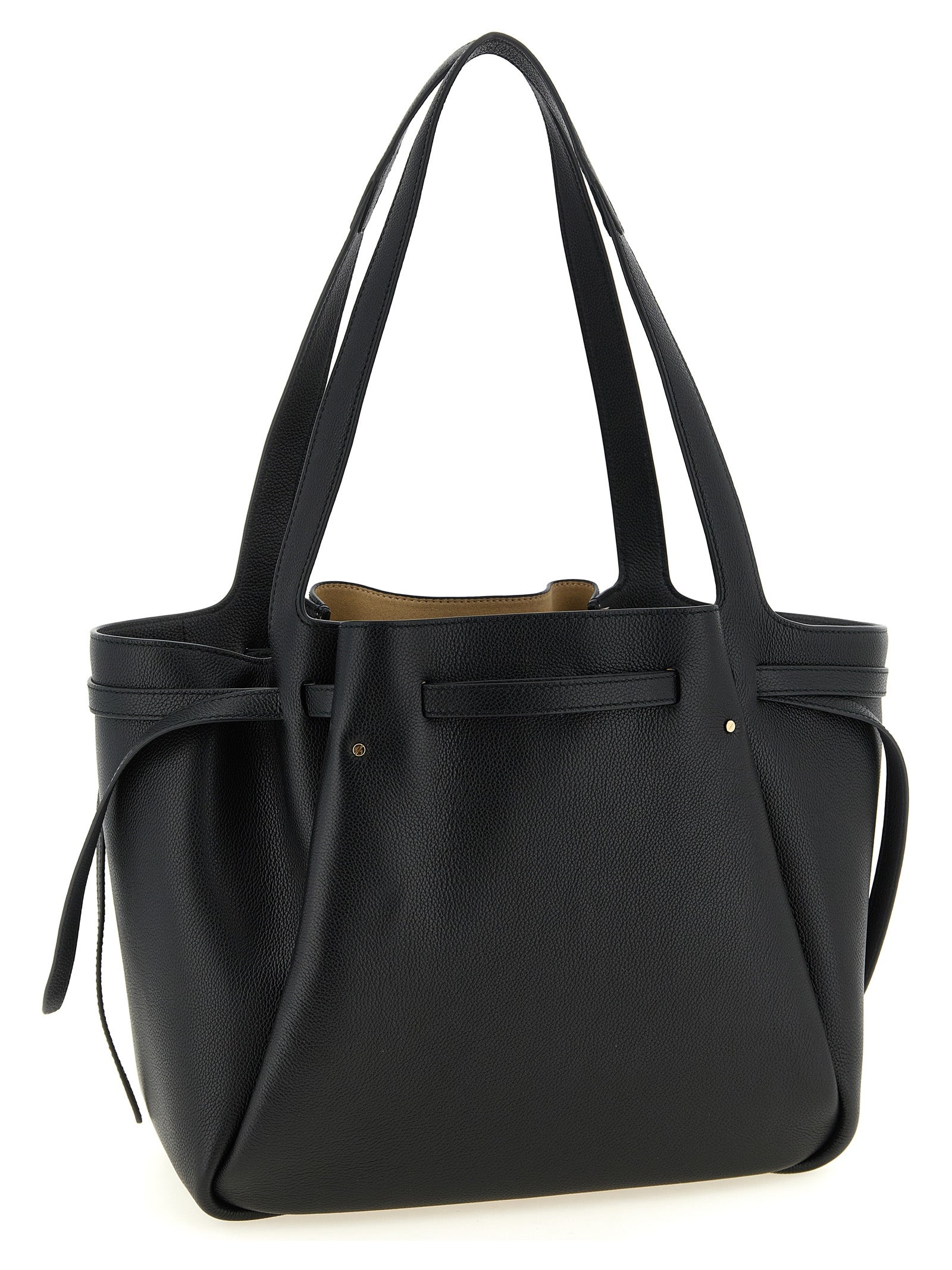Tory Burch Black Leather Tote Bag