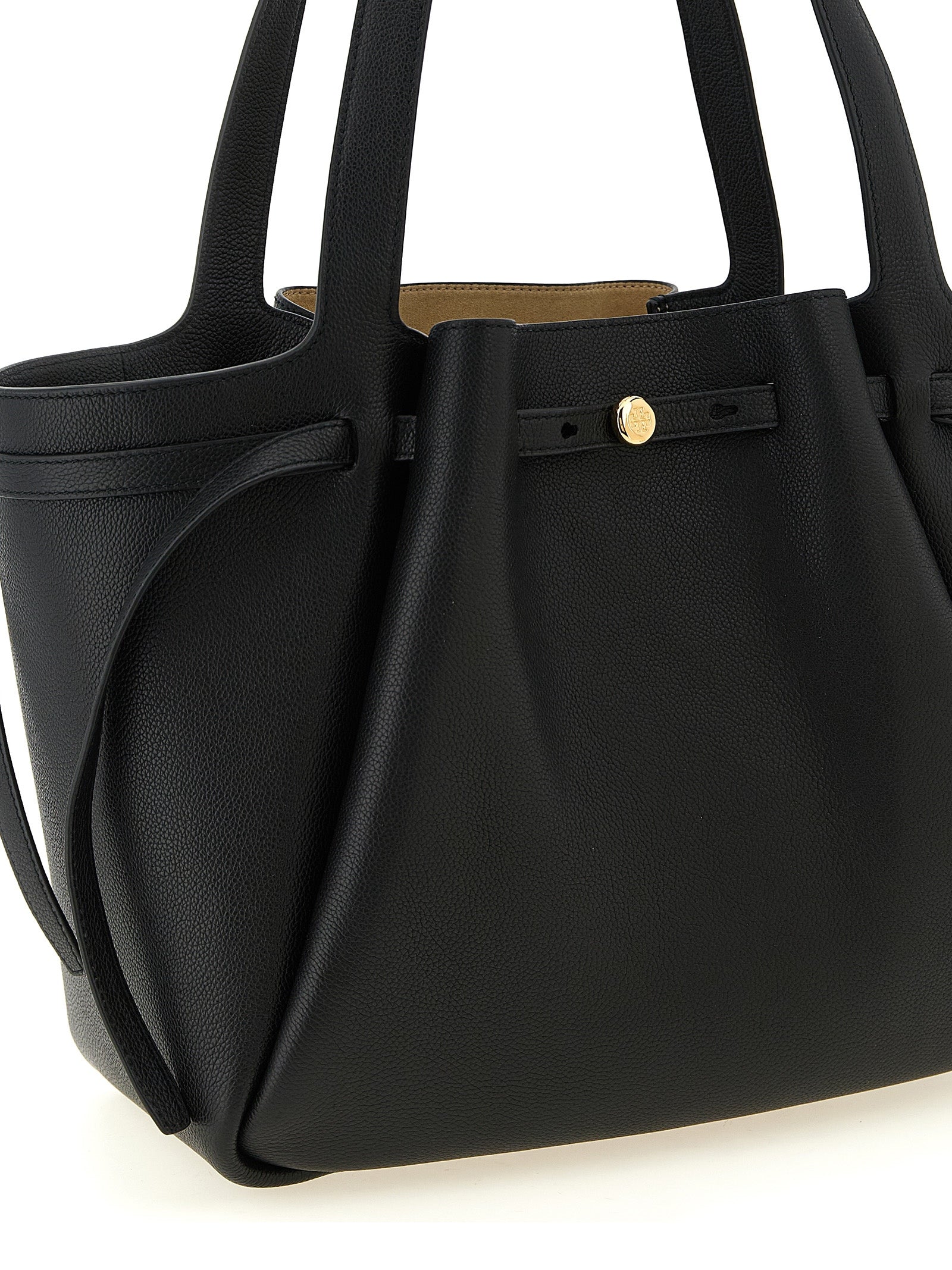 Tory Burch Black Leather Tote Bag