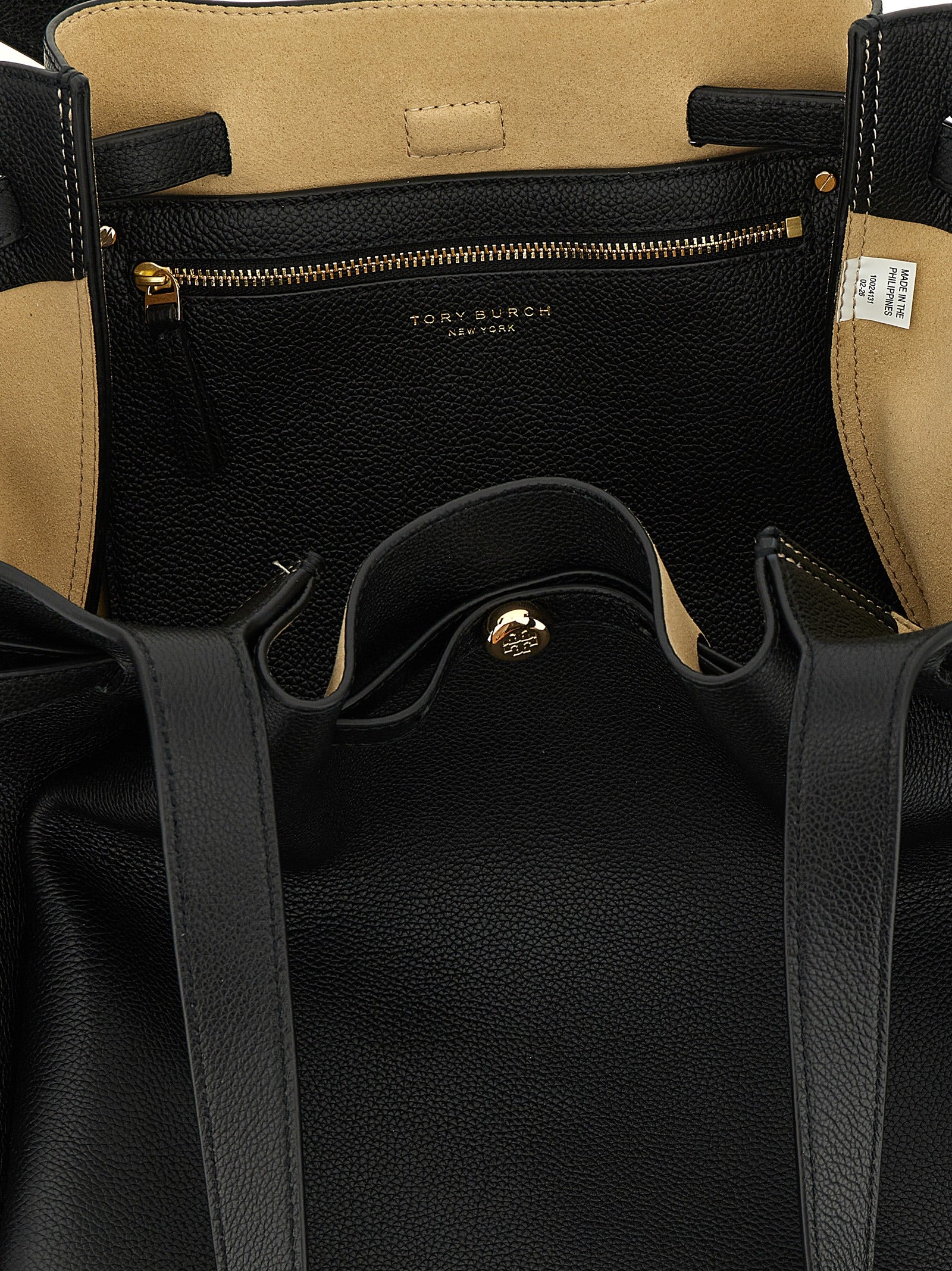 Tory Burch Black Leather Tote Bag