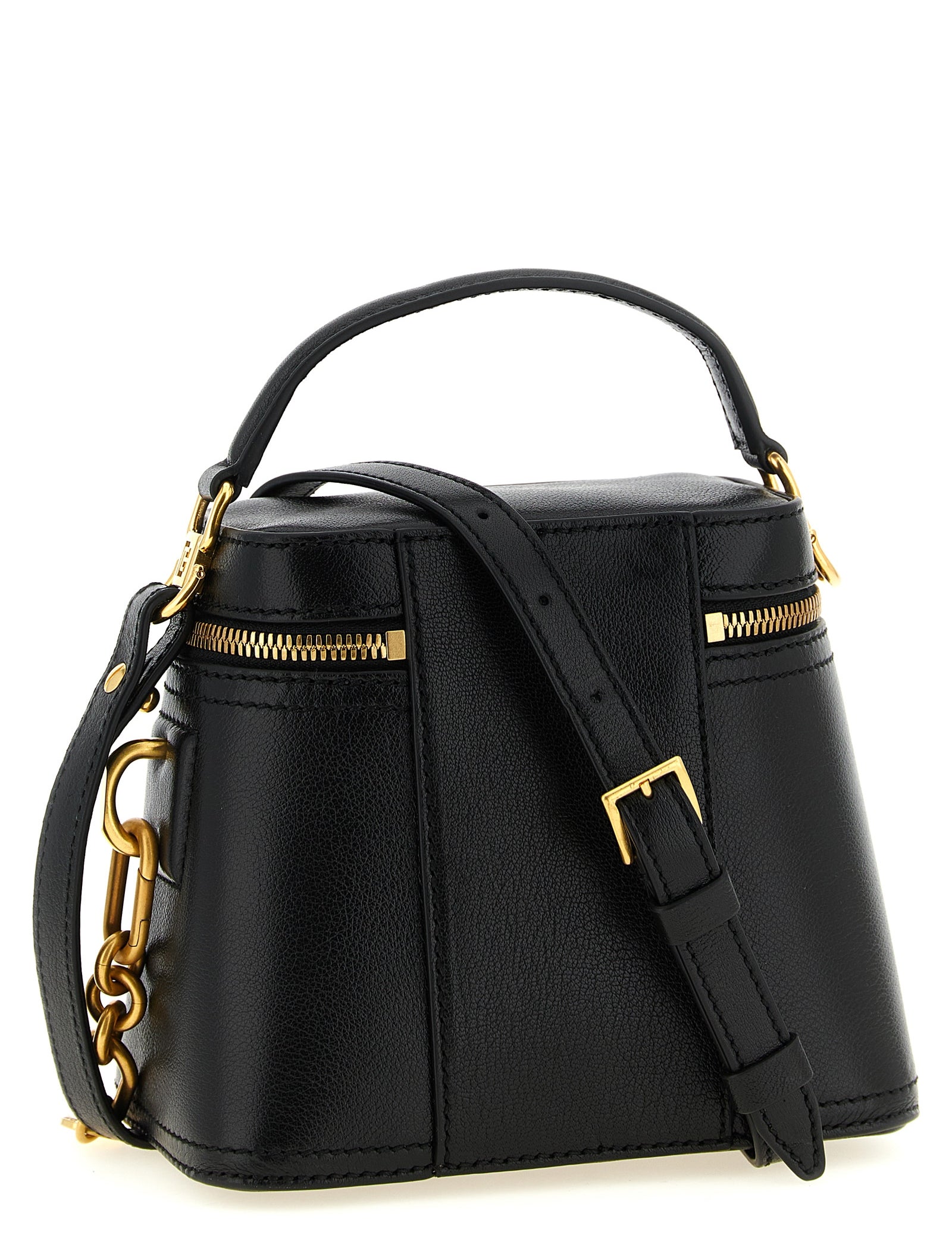 Balmain Black Buffalo Leather Handbag