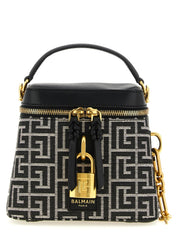 Balmain White/Black Polyester Handbag