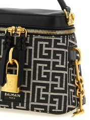 Balmain White/Black Polyester Handbag