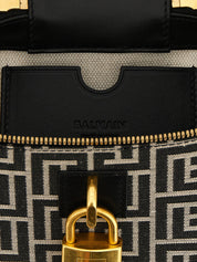 Balmain White/Black Polyester Handbag