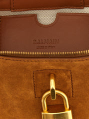 Balmain Brown Calfskin Handbags