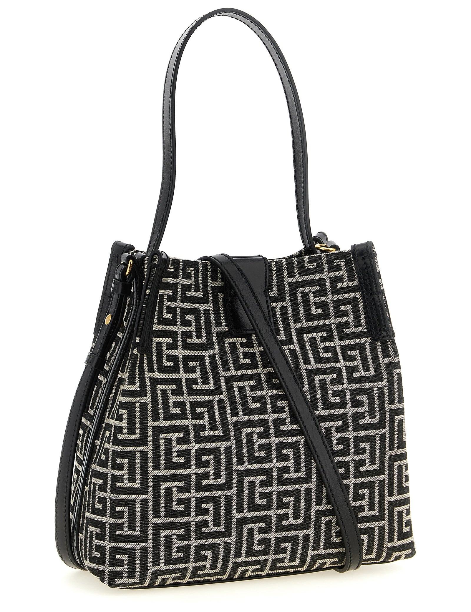 Black Cotton Shoulder Bag