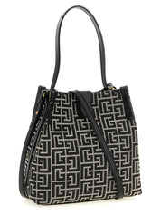 Balmain White/Black Cotton Shoulder Bag