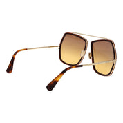 Max Mara Brown Metal Sunglasses with Gold Lenses
