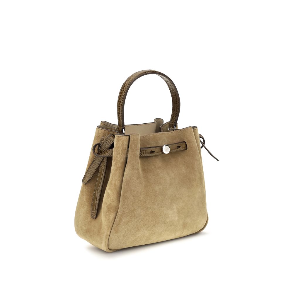 Tory Burch Beige Suede Bucket Bag