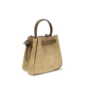 Tory Burch Beige Suede Bucket Bag
