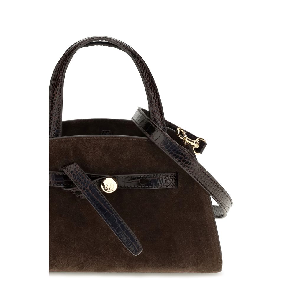 Tory Burch Brown Suede Shoulder Bag