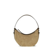 Tory Burch Beige Suede Shoulder Bag