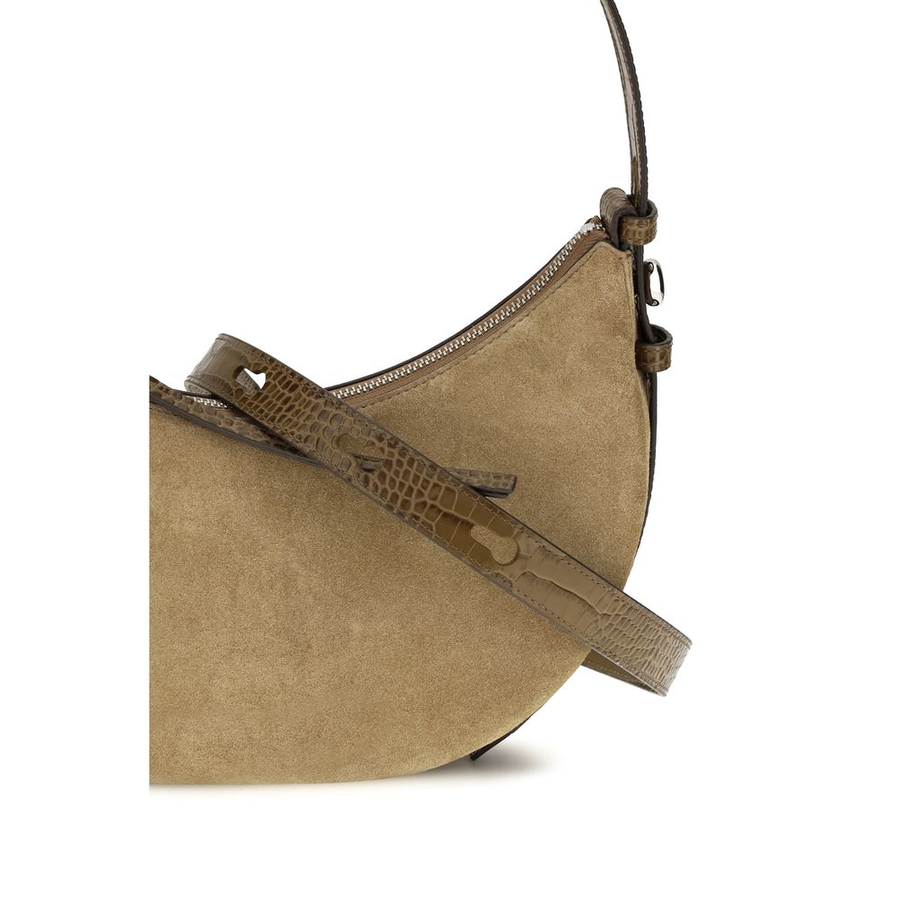 Tory Burch Beige Suede Shoulder Bag