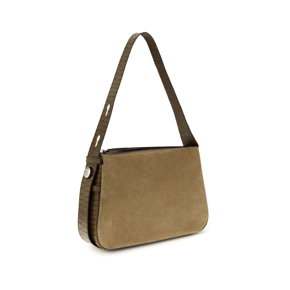 Tory Burch Beige Suede Shoulder Bag