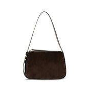 Tory Burch Brown Suede Shoulder Bag