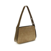 Tory Burch Beige Suede Shoulder Bag