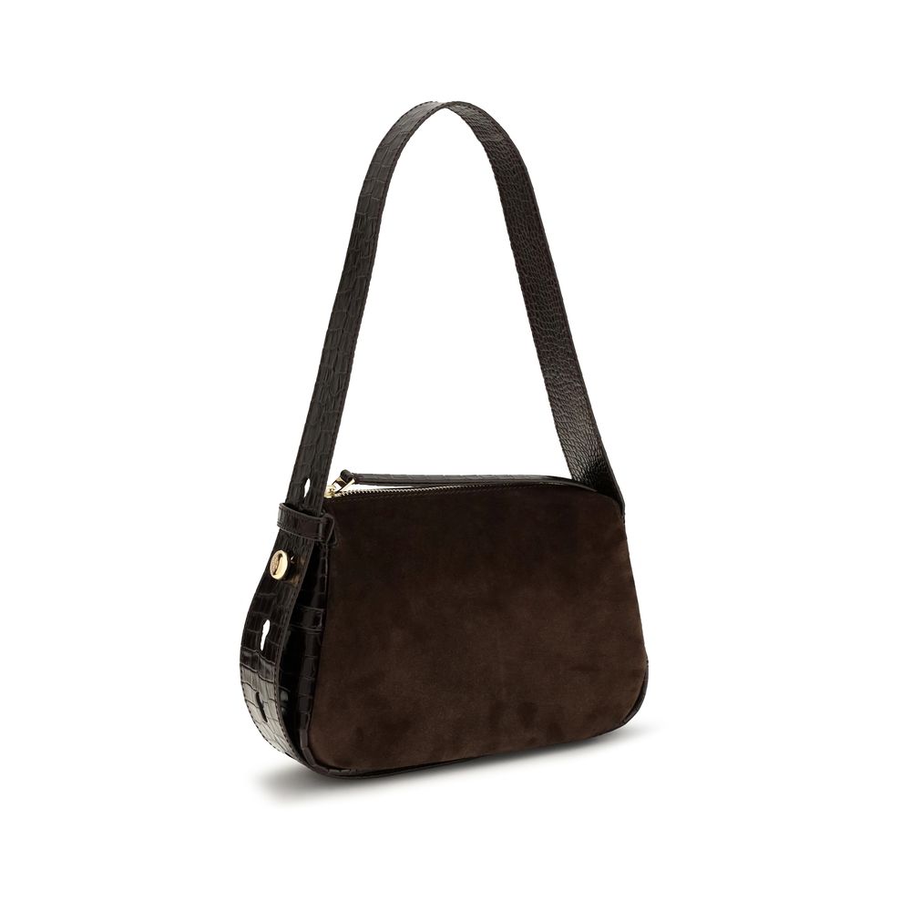 Tory Burch Brown Suede Shoulder Bag