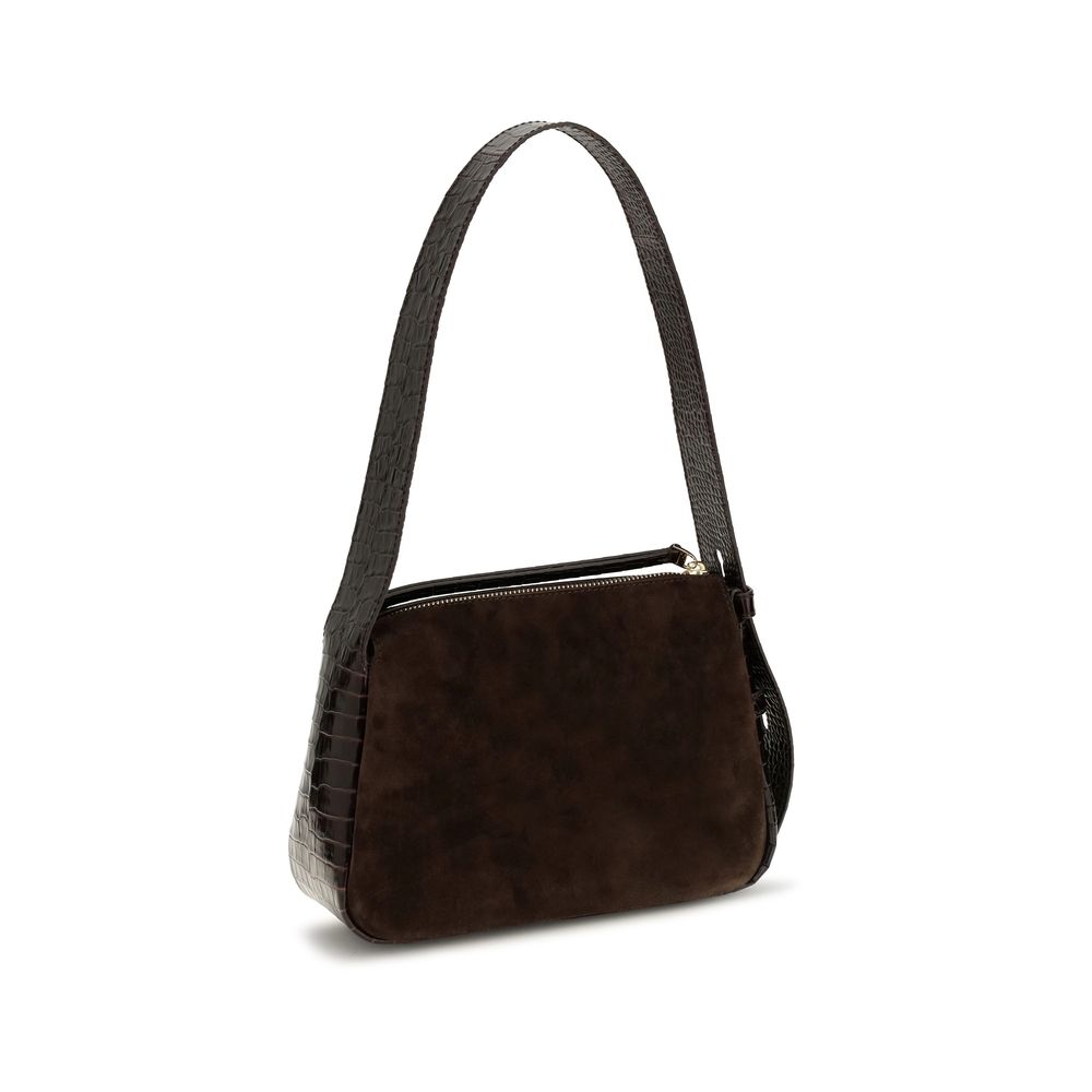 Tory Burch Brown Suede Shoulder Bag