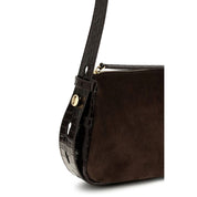 Tory Burch Brown Suede Shoulder Bag