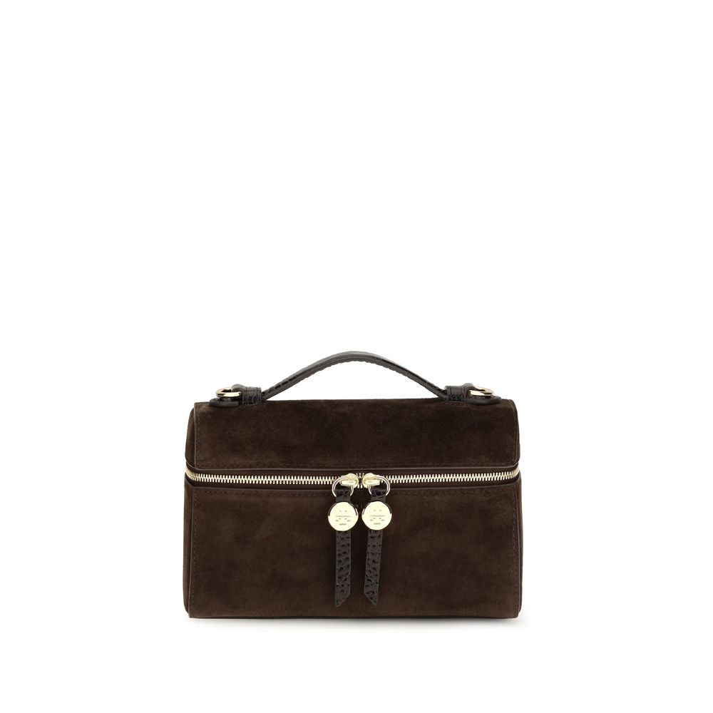 Tory Burch Brown Suede Shoulder Bag