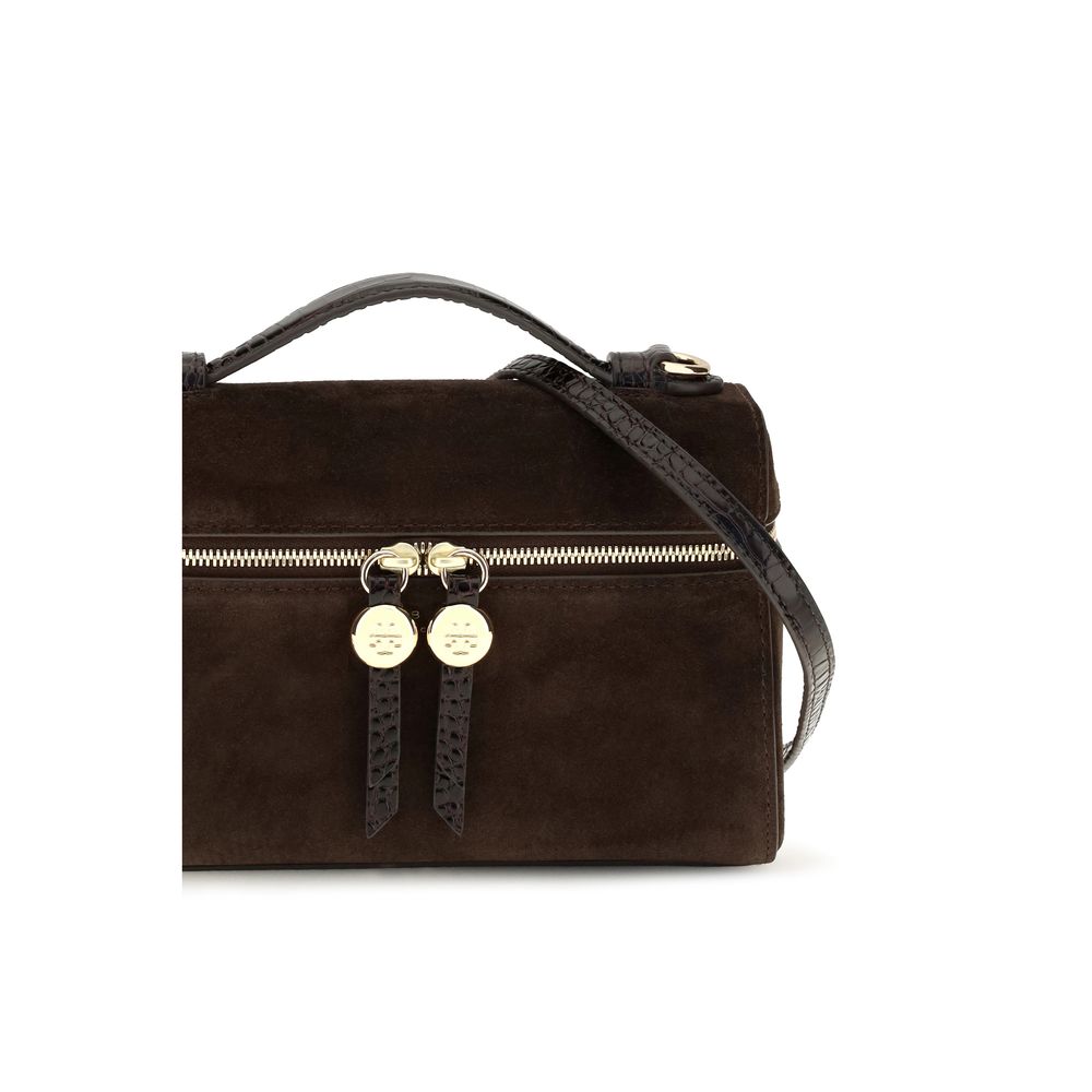 Tory Burch Brown Suede Shoulder Bag