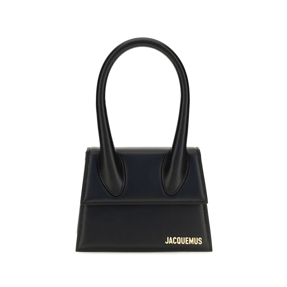 Jacquemus Black Calf Leather Top Handle Bag