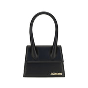 Jacquemus Black Calf Leather Top Handle Bag