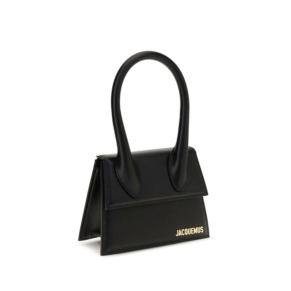 Jacquemus Black Calf Leather Top Handle Bag
