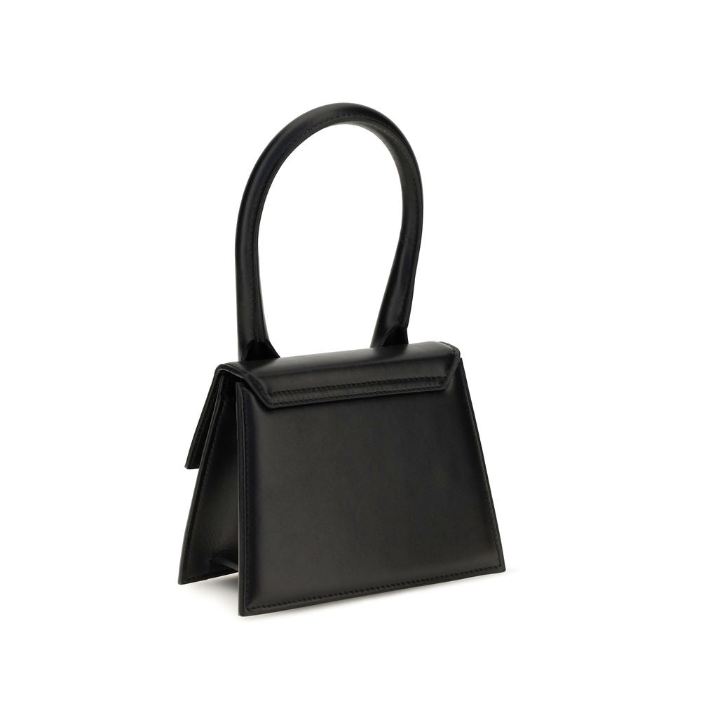 Jacquemus Black Calf Leather Top Handle Bag
