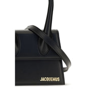 Jacquemus Black Calf Leather Top Handle Bag