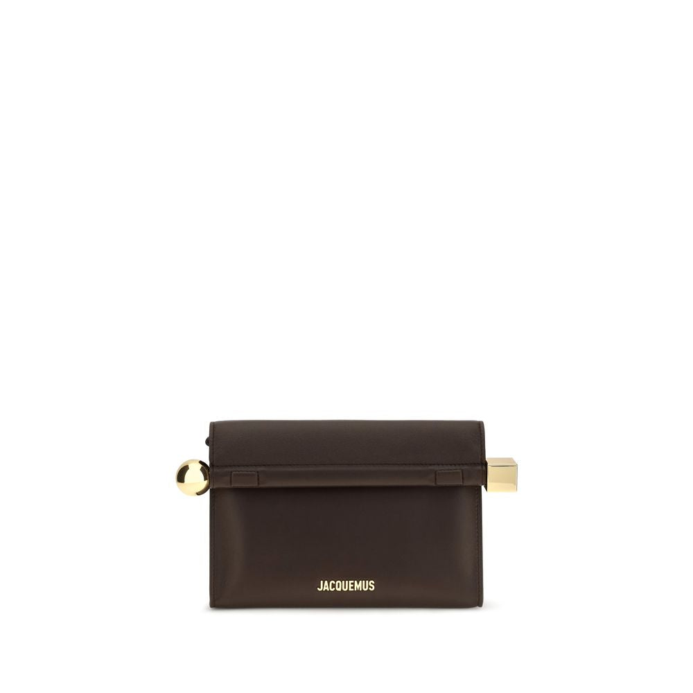 Jacquemus Brown Lambskin Clutch Bag