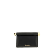 Jacquemus Black Leather Clutch Bag