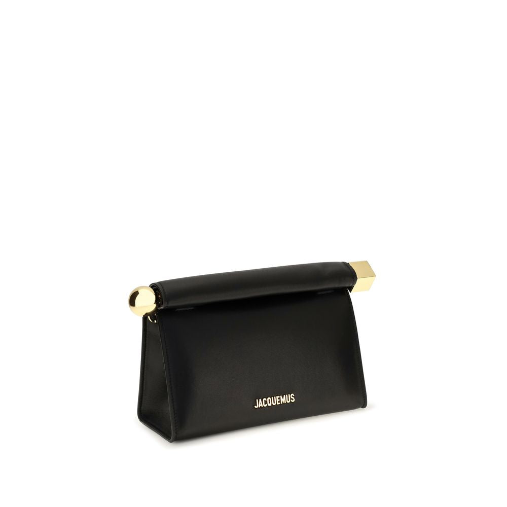 Jacquemus Black Leather Clutch Bag