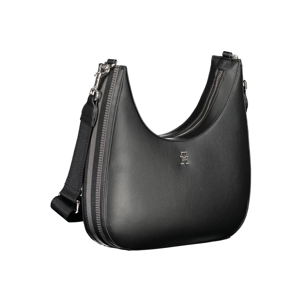 Tommy Hilfiger Black Polyurethane Shoulder Bag