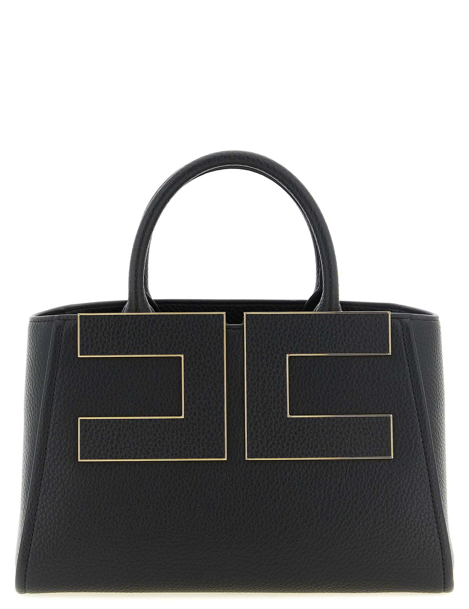 Elisabetta Franchi Black Polyester Tote Bag