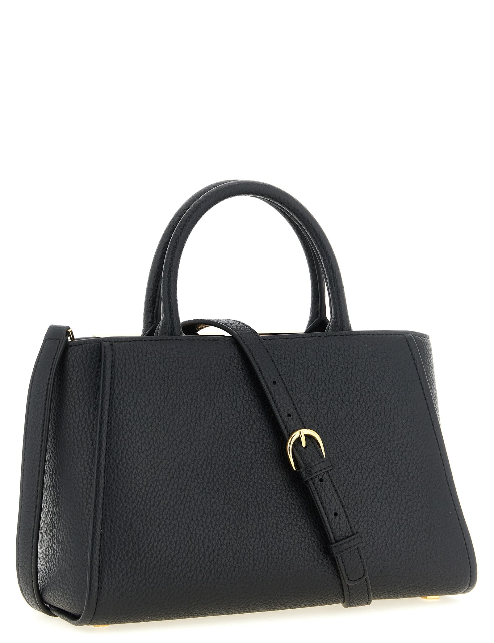 Elisabetta Franchi Black Polyester Tote Bag