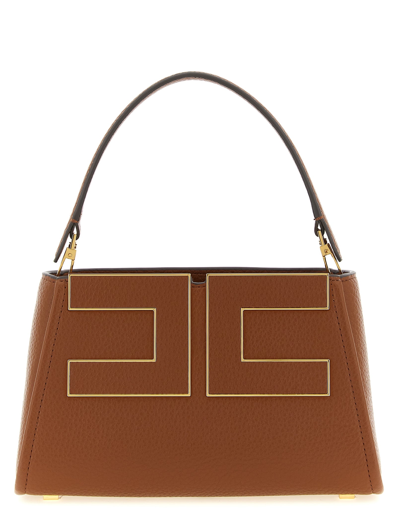 Elisabetta Franchi Brown Polyester Handbag
