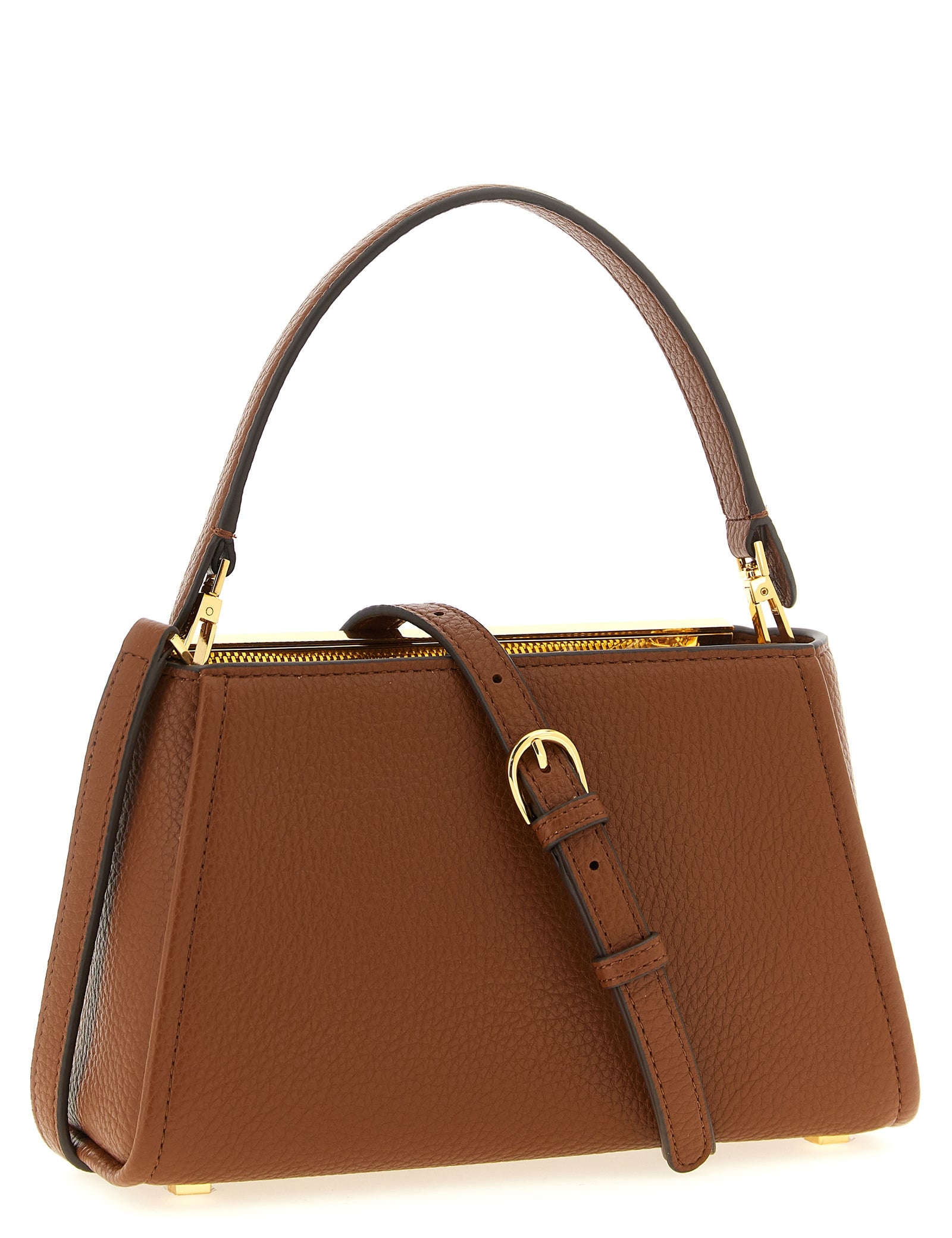 Elisabetta Franchi Brown Polyester Handbag